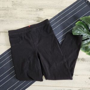 Spanx Jean-Ish Cropped Leggings Jeans Black Skinny Size Small